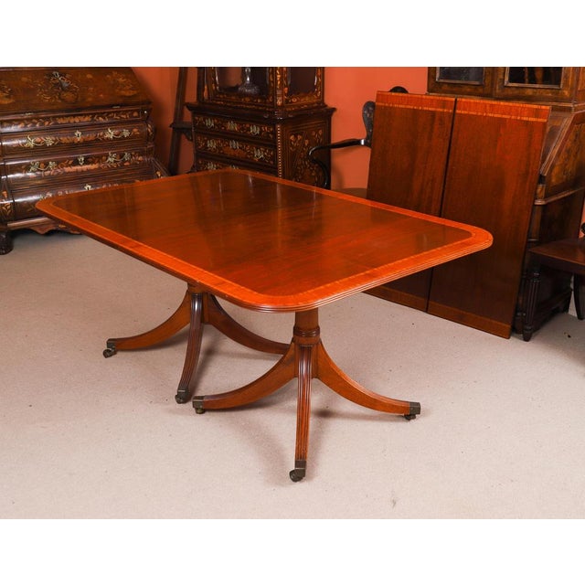 Vintage 20th Century Regency Revival Dining Table & Chairs from William Tillman, Set of 9 For Sale - Image 6 of 18
