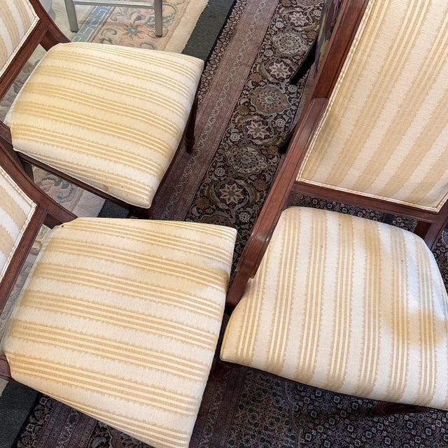 Ethan Allen French Regency Louis XVI Cherry Wood Dining Chairs, Set of Eight For Sale - Image 10 of 12