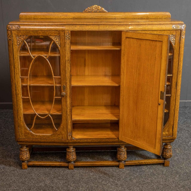 Early 20th Century Carved Oak Bookcase For Sale - Image 6 of 16