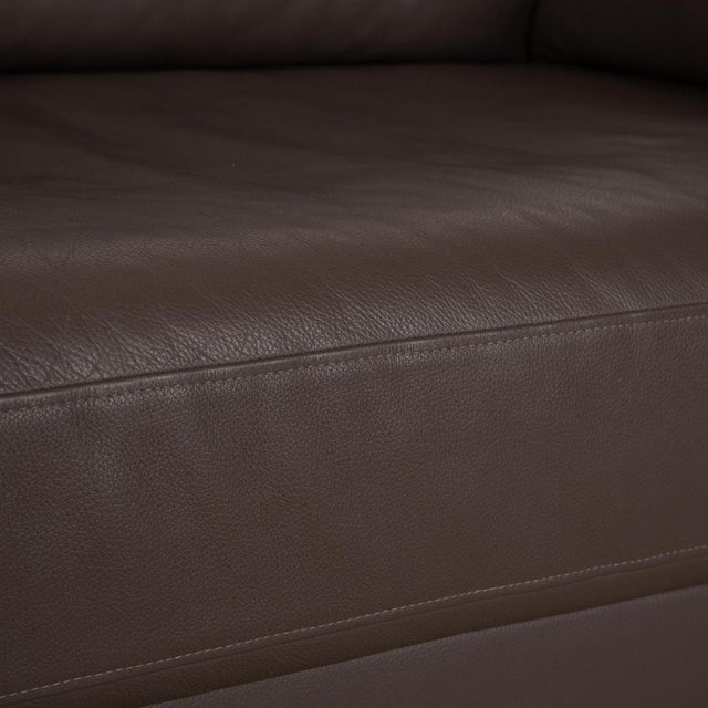 Modern Ego 3-Seater Sofa in Brown Leather from Rolf Benz For Sale - Image 3 of 11