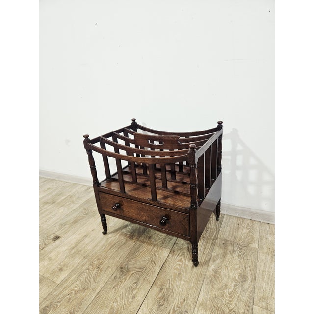 Victorian Newspaper Rack in Oak For Sale - Image 12 of 14