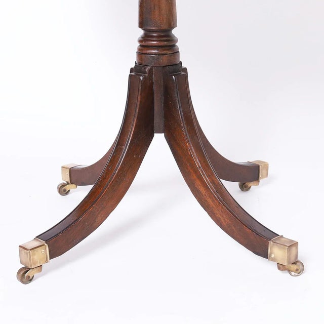 Pair of Campaign Leather Top Tables or Stands For Sale In West Palm - Image 6 of 12