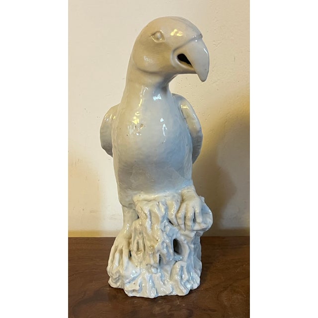 Antique 18th Century Chinese Blanc De Chine White Porcelain Parrot For Sale - Image 14 of 18