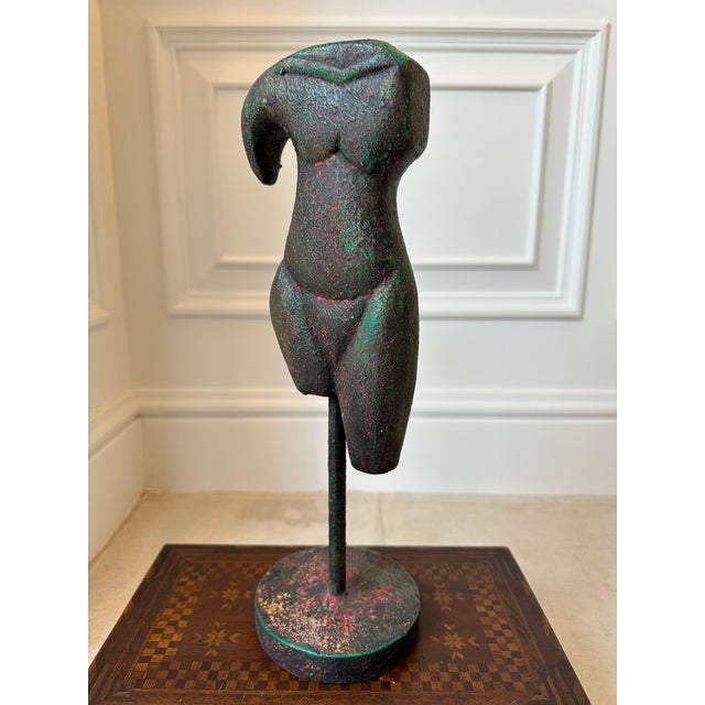 Mid-Century Modern Vintage Brutalist Female Torso Sculpture For Sale - Image 3 of 17