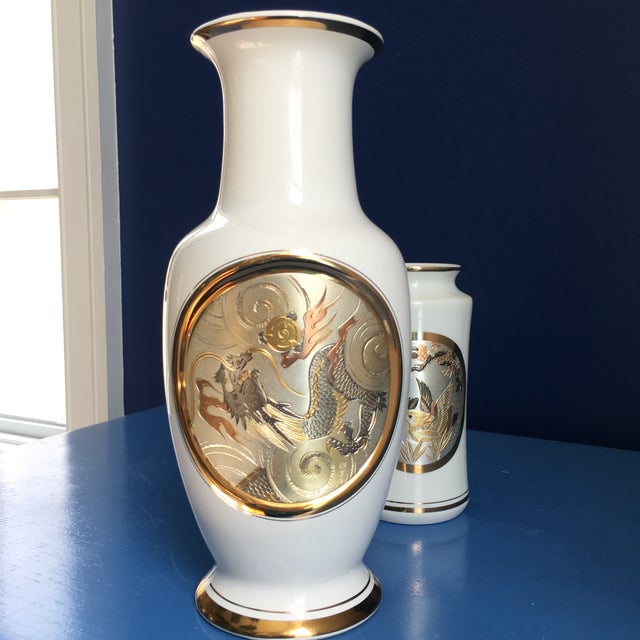 1980s Japanese Chokin Art Vases a Pair Chairish