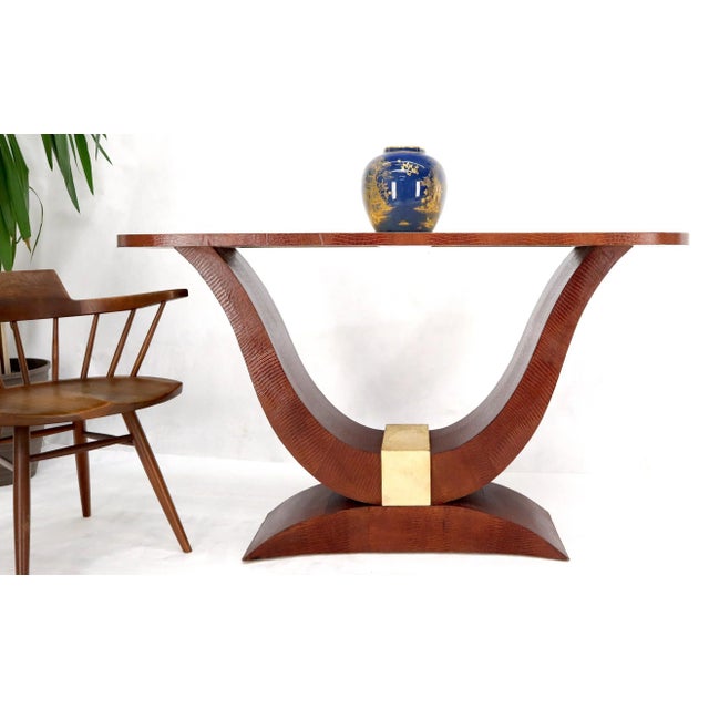 Parchment & Skin Snake Wrapped Console Sofa Table For Sale - Image 10 of 13