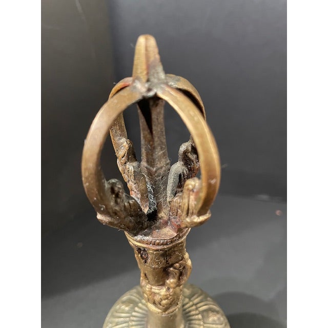 Asian Vintage Vajrayana Buddhist Prayer Bell Tibet Nepal Bhutan For Sale - Image 3 of 13