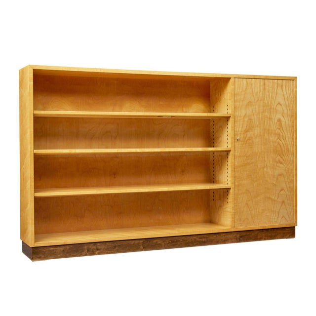 Mid-Century Swedish Open Bookcase in Elm, 1950s For Sale - Image 11 of 11