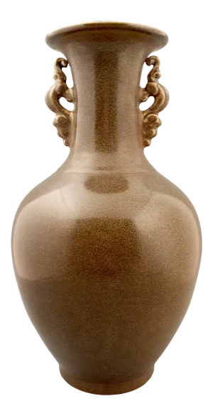 Early 20th Century Chinese Porcelain Teadust Glaze Fengweizun Vase