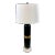 Modern Black and Brass Finished Capsule Table Lamp For Sale
