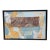 Mid-Century Modern Style Mixed-Media Abstract Painting With Painted Tin Ceiling Tile Component – Framed For Sale