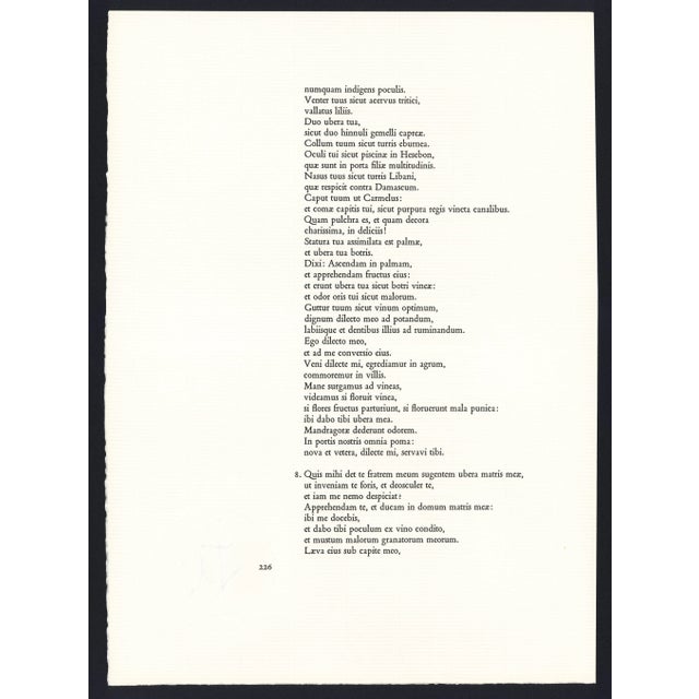 1968 Salvador Dalí Biblia Sacra Lithograph ''Sponsabo Te Mihi in Sempiternum'' ( I Will Betroth You to Me Forever) For Sale - Image 9 of 11