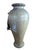 Wonderful heavy bronze vase from Japan. Grape and leaf motif. Stands 12" high, 6" in diameter
