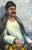 This evocative mid-century portrait is a masterful display of Expressionist technique, characterized by a bold impasto...