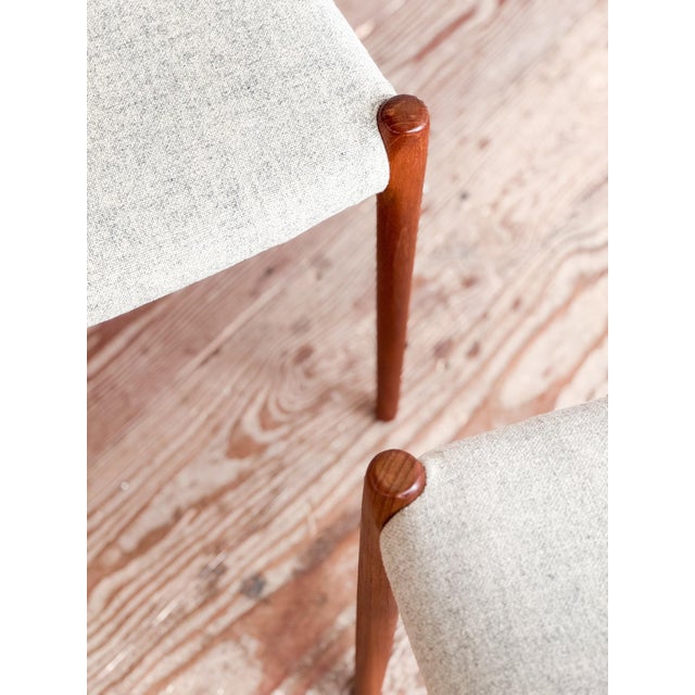 Mid-Century Model 80 Upholstered Chair by Niels O. Møller for J. L. Mollers, Set of 2 For Sale - Image 9 of 16