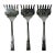 Vintage Boho Chic Chippendale Stainless Steel Petit Four Serving Forks - Set of 3. For Sale