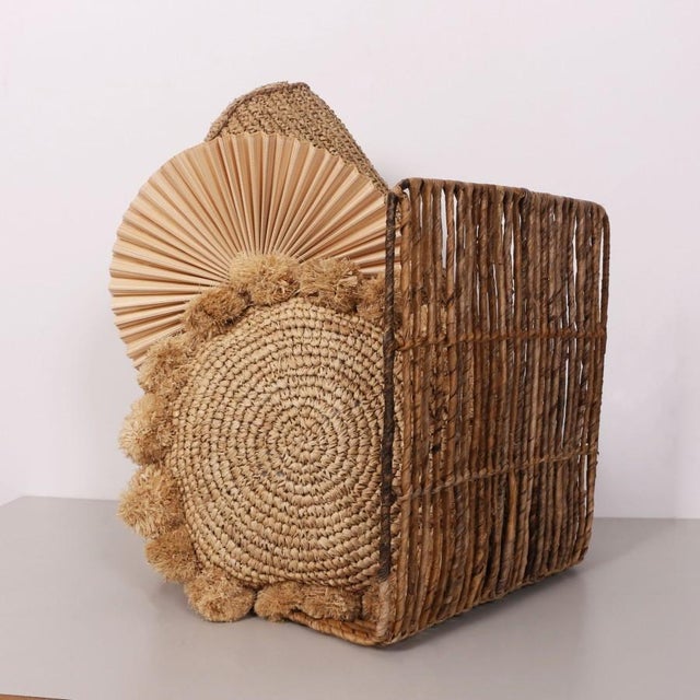 Copper Babil Rattan Organization Box For Sale - Image 8 of 9