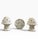 Charming vintage three-piece ceramic angel luminary set featuring two matching tealight holders and a coordinating plug-in...