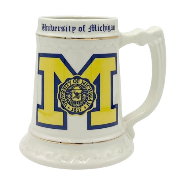 Mid 20th Century Vintage the University of Michigan Ceramic Mug For Sale - Image 5 of 9
