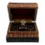 Late 19th Century French Leather Book Liquor Tantalus with box - 7 pcs For Sale