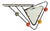 Mid-Century Modern French Metal Wall-Mounted Coat Rack with Shelf and Mirror, 1950s For Sale
