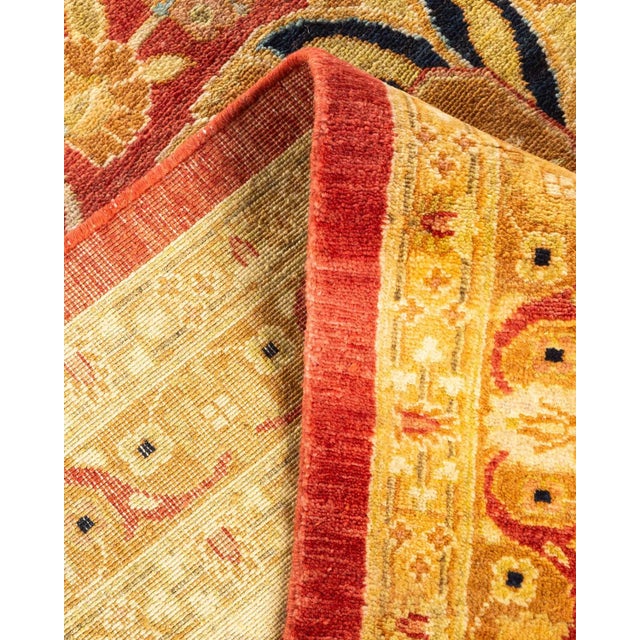 Eclectic, One-of-a-Kind Hand-Knotted Area Rug - Orange, 12' 0" x 18' 6" For Sale In New York - Image 6 of 8