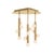 Rhoads Chandelier, Alabaster/Natural Brass For Sale - Image 9 of 9