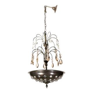 Maison Jansen Attrib "Fountain" Chandelier Art Deco For Sale