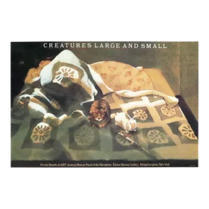 1986 Milton Glaser, Mohawk Graphics Collection Poster, Creatures Large and Small, Elaine Benson Gallery