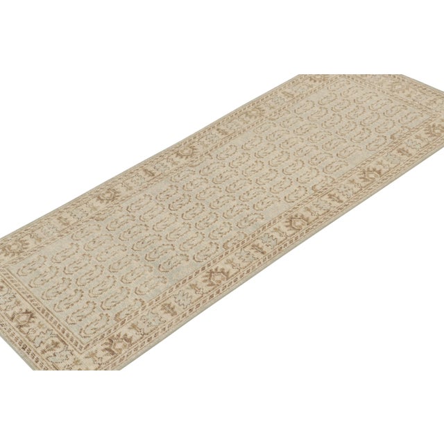 Tribal Rug & Kilim’sTribal Style Rug in Blue With Beige-Brown Paisley Patterns For Sale - Image 3 of 8