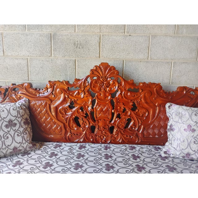 1950s Narra Wood Sofa and Loveseat Set Philippines For Sale - Image 12 of 12