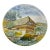 Cico German Majolica Landscape Vintage Plate, Numbered. For Sale