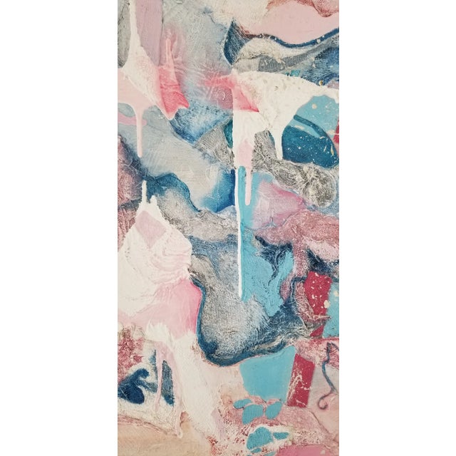 1970 M J Phillis Mixed Media Collage Abstract Painting For Sale - Image 4 of 10