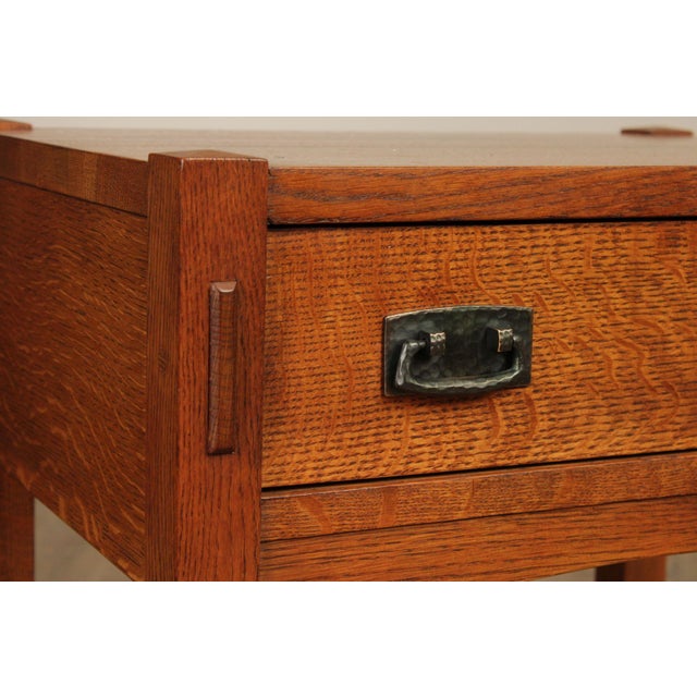 Stickley Mission Collection Oak One-Drawer Nightstand For Sale - Image 11 of 12
