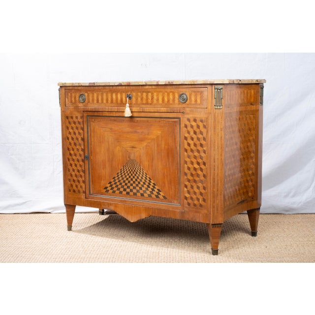 French 19th Century French Chest With Parquetry Inlay For Sale - Image 3 of 17
