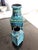 Pair of ceramic vases belonging to the Masters of Ceramics series, geometric decoration with a glossy glaze for the larger...
