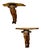 Pair Large Carved Giltwood Brackets For Sale