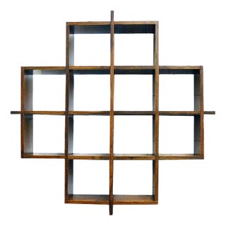 Cubical Wall Bookcase in Laminate, Italy, 1970s For Sale