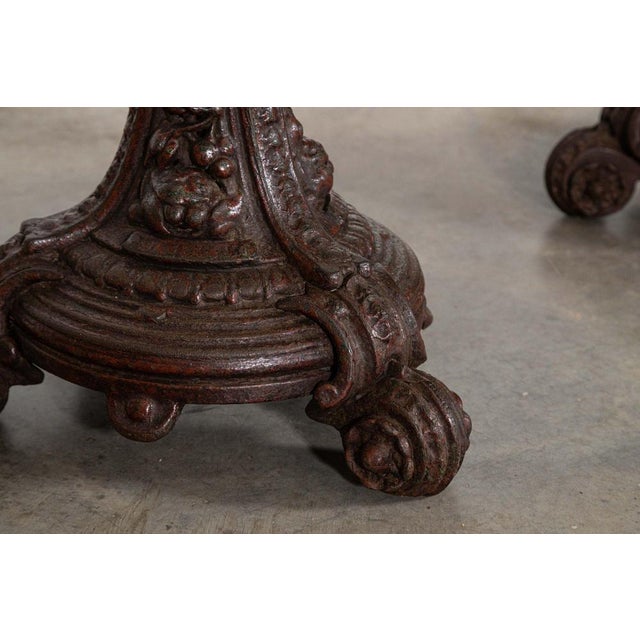 English Mahogany and Painted Cast Iron Tavern Tables, 1860, Set of 2 For Sale - Image 4 of 18