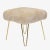 The perfect addition to any space! Wonderfully proportioned pair of ottomans upholstered in cream colored faux fur. These...