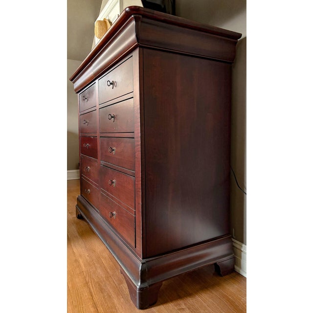 French Nichols and Stone Cherry Marseilles Dresser For Sale - Image 3 of 9