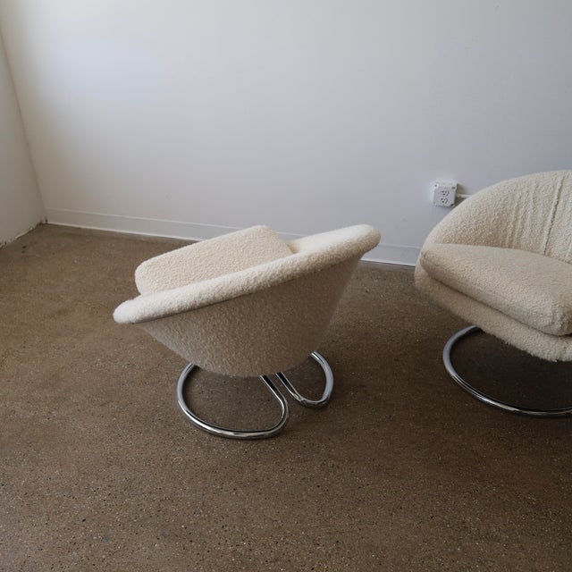 Selig Chrome Chairs by Renato Zevi, a Pair For Sale - Image 4 of 8