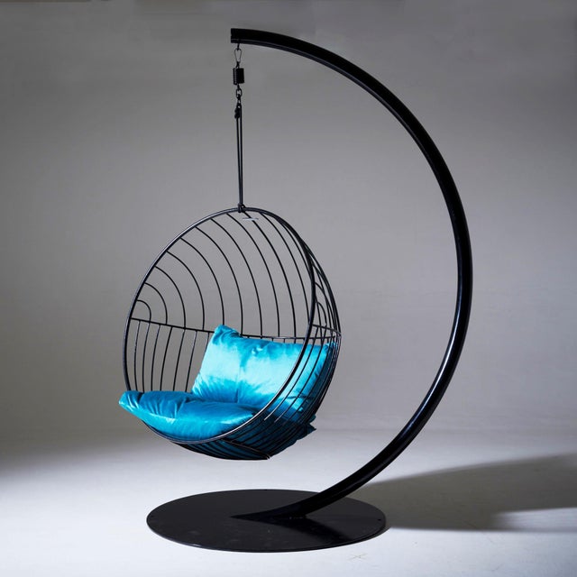 Modern, Minimal Outdoor Hanging Bubble Shaped Swing Chair Chairish