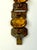 Czech Art Deco Bezel Set Citrine Amber Glass Panel Bracelet Signed Antique For Sale In Los Angeles - Image 6 of 9