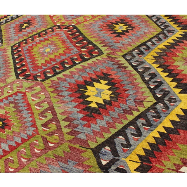 Vintage Turkish Kilim All-Over Design For Sale In Atlanta - Image 6 of 10