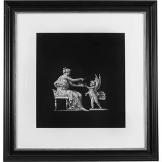 Seated Venus & Cupid, 19th Century, Antique Gouache Painting For Sale