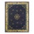 1930s Navy Blue 4 Pointed Star Medallion Antique Chinese Peking Room Size Rug For Sale