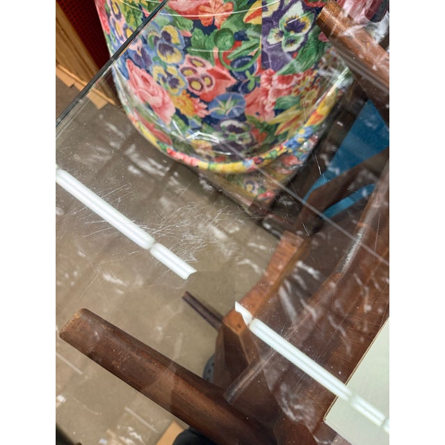 Mid Century Modern Sculptural Chrome Rectangular Glass Top Occasional Side Table For Sale - Image 13 of 16