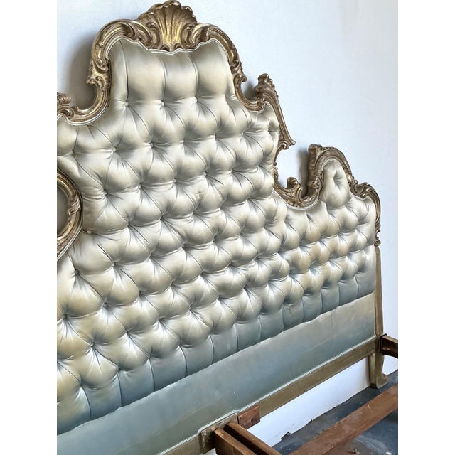 Vintage Rococo King Size Tufted Headboard For Sale - Image 10 of 14