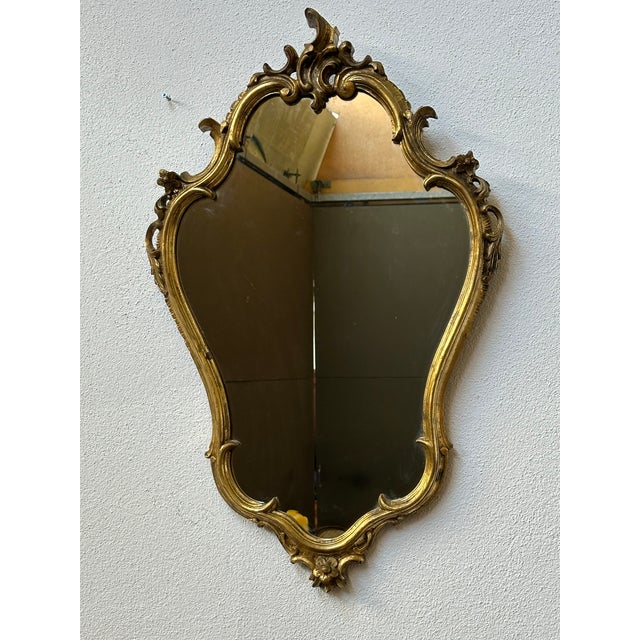 Louis XV Style Giltwood Mirror, 1960s For Sale - Image 6 of 6